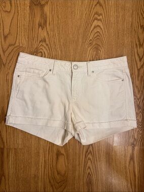 Gap 1968 Women’s White Rolled Cuffed Mid Rise Denim Shorts size 30/10r